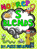 S Blends Worksheets and Activities No Prep Pack (Beginning Blends)