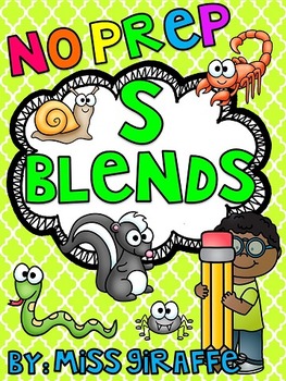 Preview of S Blends Worksheets & No Prep Activities (Beginning Blends) Phonics Intervention