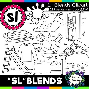 S Blends clipart - Sl words - 20 images! Personal and Commercial use