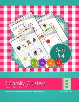 Preview of "S" Family Clusters sm/sk/sp/st  (#4 of 4 Phonemic Awareness Sorts)