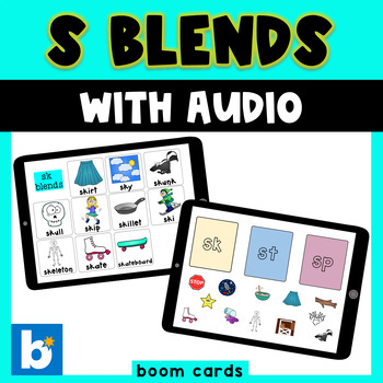 Preview of S Blends - Consonant Blends - Beginning Blends Boom Cards