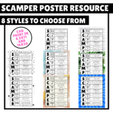 S.C.A.M.P.E.R Poster Resource - 8 Different Styles to Choose From