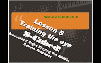 Preview of S-Cubed! Lesson 5:  Training the Eye  Sight Singing Course Ages 9-16