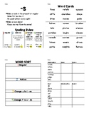 S ES Ending Lesson Language Word Work Activities Pack