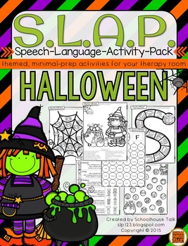 Preview of S.L.A.P. Halloween {Speech Language Activity Pack}