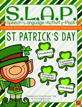 Preview of S.L.A.P. St. Patrick's Day {Speech Language Activity Pack}