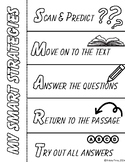S.M.A.R.T Reading Test Taking Strategy| Foldable | Checklist