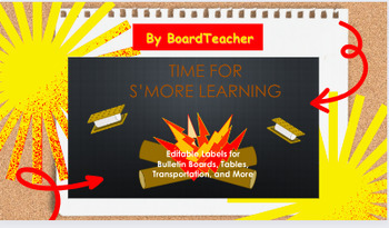 Preview of S'MORE Bulletin Board, Labels, Graphic