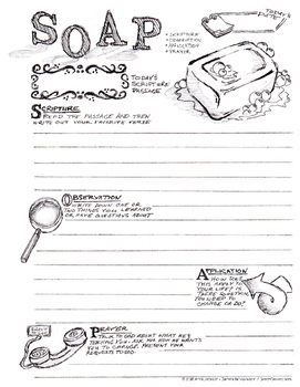 Preview of S.O.A.P Bible Journal Page (SOAP - Scripture Observation Application Prayer)