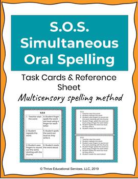 Preview of S.O.S. Simultaneous Oral Spelling Task Cards