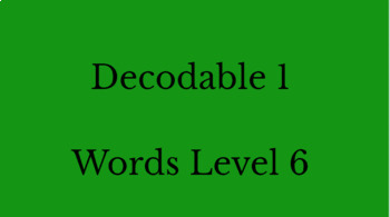 Preview of S.P.I.R.E. Decodable Words 1 Level 6
