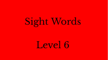 Preview of S.P.I.R.E. Reading Program Sight Word Cards Level 6