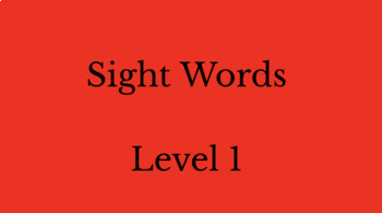 Preview of S.P.I.R.E. Sight Word Cards Level 1