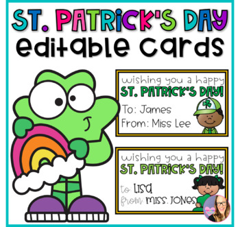 Preview of St. Patrick's Day Editable Cards