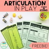S Sound Articulation in Play Homework FREEBIE