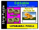 S Squirrel - Expandable & Editable Strip Puzzle w/ Multipl