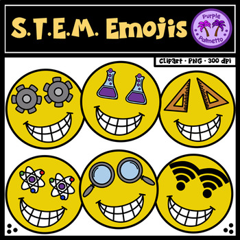 Preview of S.T.E.M. Emojis Clipart