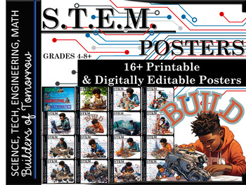 Preview of S.T.E.M. Posters Science, Technology, Engineering, and Mathematics