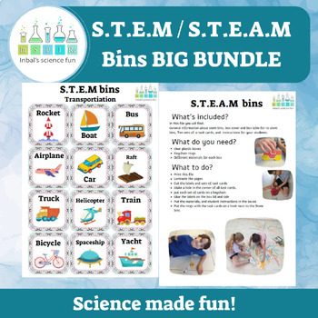 Preview of S.T.E.M / S.T.E.A.M Bins  STEM Activities BIG BUNDLE