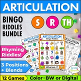 S, TH & R Articulation Games Speech Therapy Activities Bin