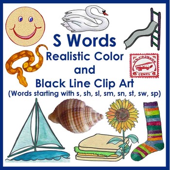 Preview of S Word Initial Sound Clip Art