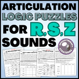 S, Z, R Sounds Articulation Activity Logic Puzzles: Middle