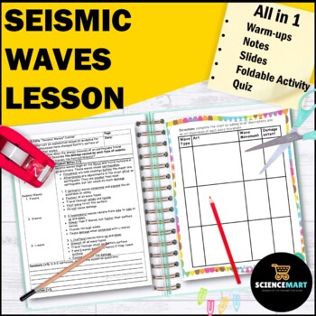 Preview of S and P Waves Lesson Notes, Activity and Slides Guided Reading Passage Lesson