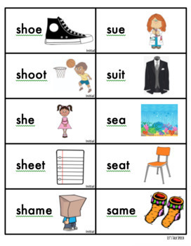 s vs p minimal pairs