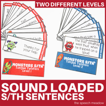 Preview of S and Th Articulation Tongue Twisters Sound-loaded Sentences