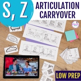 Low Prep S and Z Articulation Activities for Carryover to 