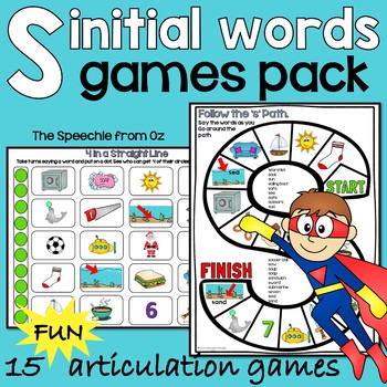 Articulation games for speech therapy s initial words by ...