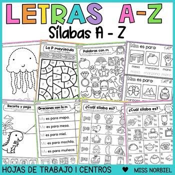 Preview of Sílabas Bundle | Actividades del alfabeto | Spanish Alphabet Activities