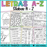 Sílabas Bundle | Actividades del alfabeto | Spanish Alphab