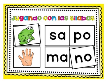 Preview of Sílabas - Centro para formar palabras de 2 sílabas / Spanish Syllables (M,P,S,T)