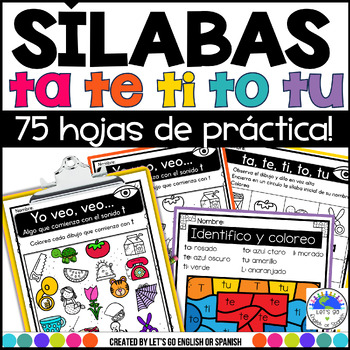 Preview of Sílabas letra T,  ta, te, ti, to, tu - Actividades y hojas de trabajo semanal