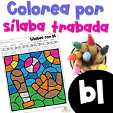 Sílabas trabadas BL Colorea por sílaba