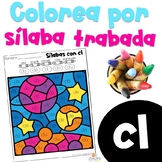 Sílabas trabadas CL Colorea por sílaba