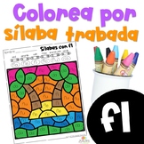 Sílabas trabadas FL Colorea por sílaba