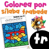 Sílabas trabadas TR Colorea por sílaba