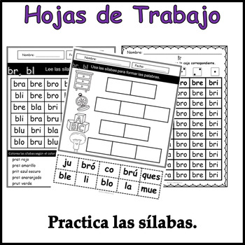 Sílabas trabadas br, bl (Spanish blend syllables) | TPT