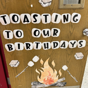 S'mores Birthday Display by Paging Through Lessons | TPT