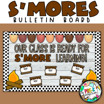 Preview of S'mores Campfire Bulletin Board | S'more Learning | Camping Decor