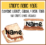 S'mores Name Tags! (EDITABLE) Camping Themed!