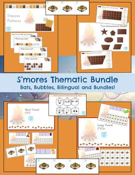 Preview of S'mores Thematic Math & Literacy Bundle