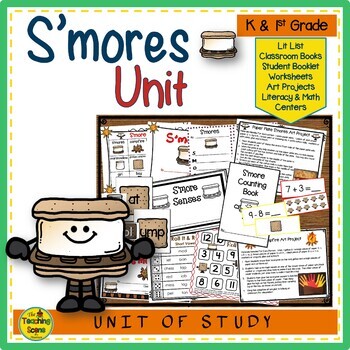 Preview of S'mores Themed Unit:  Literacy & Math Activities & Center