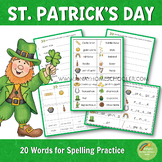 St. Patrick's Day Spelling Words Practice