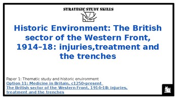 Preview of S3 British Sector of Western Front in WWI Source Based Activities