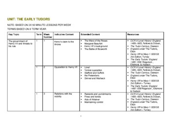 Preview of S3 Early Tudors Thematic Unit Plan
