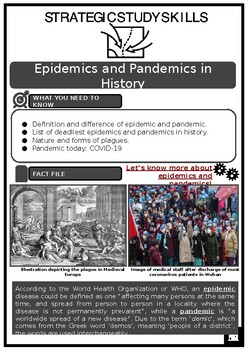 Preview of S3 Epidemics and Pandemics in History Source Based Activities w/Answers