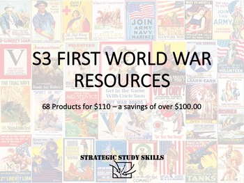 Preview of S3 First World War (Great War) Resources BUNDLE